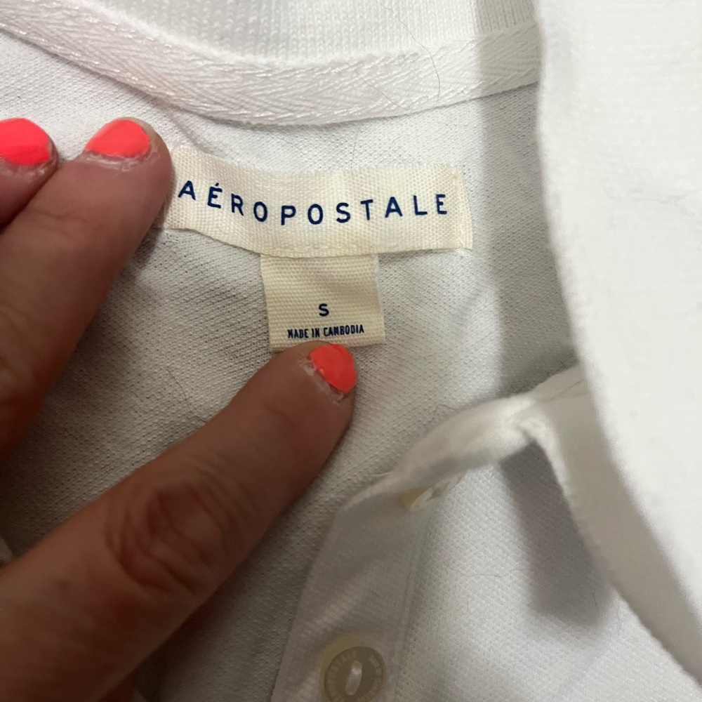 Collared aero white tshirt new with tags
